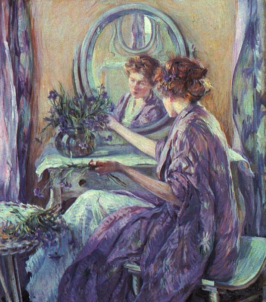Robert Reid The Violet Kimino oil painting picture